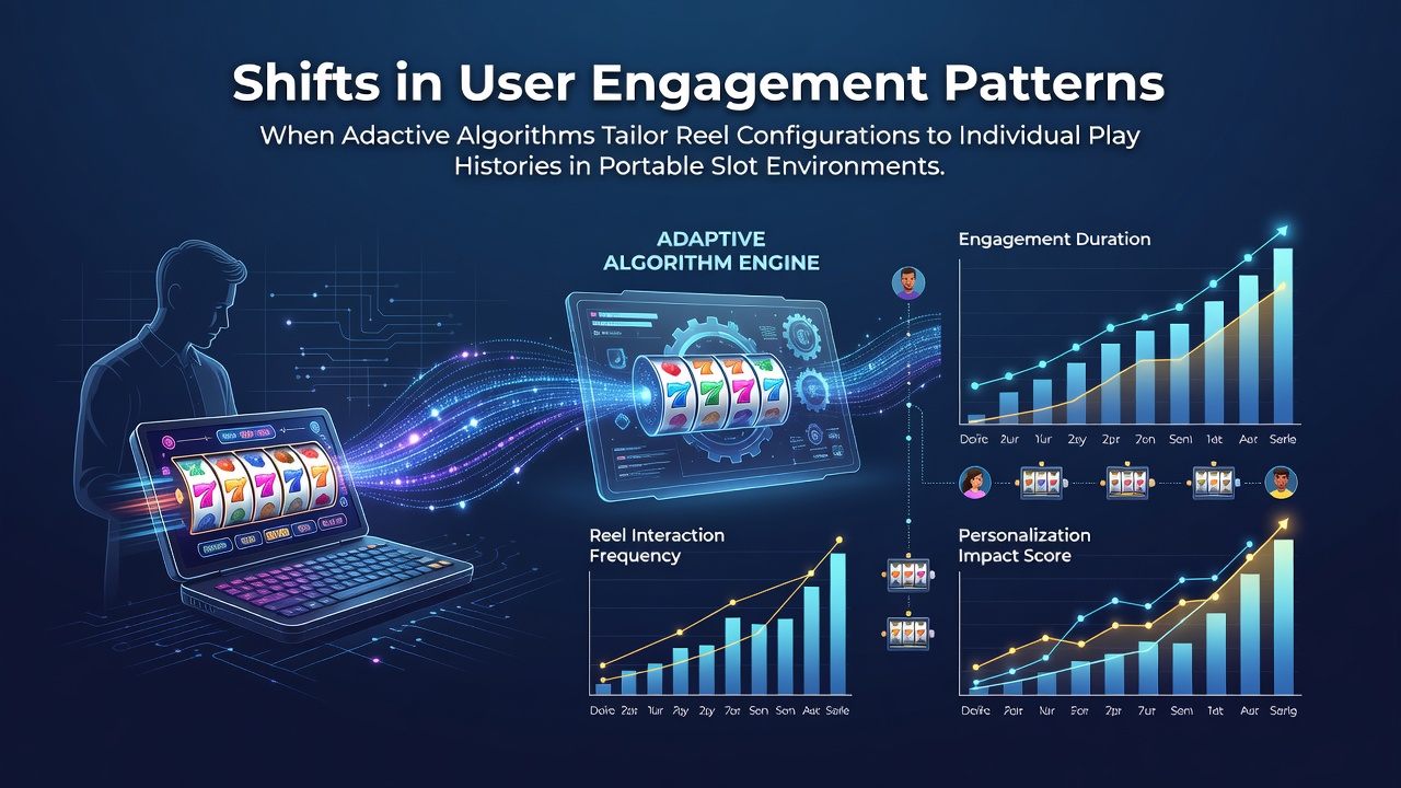 Mobile slot interface displaying adaptive reel configurations tailored to user play history