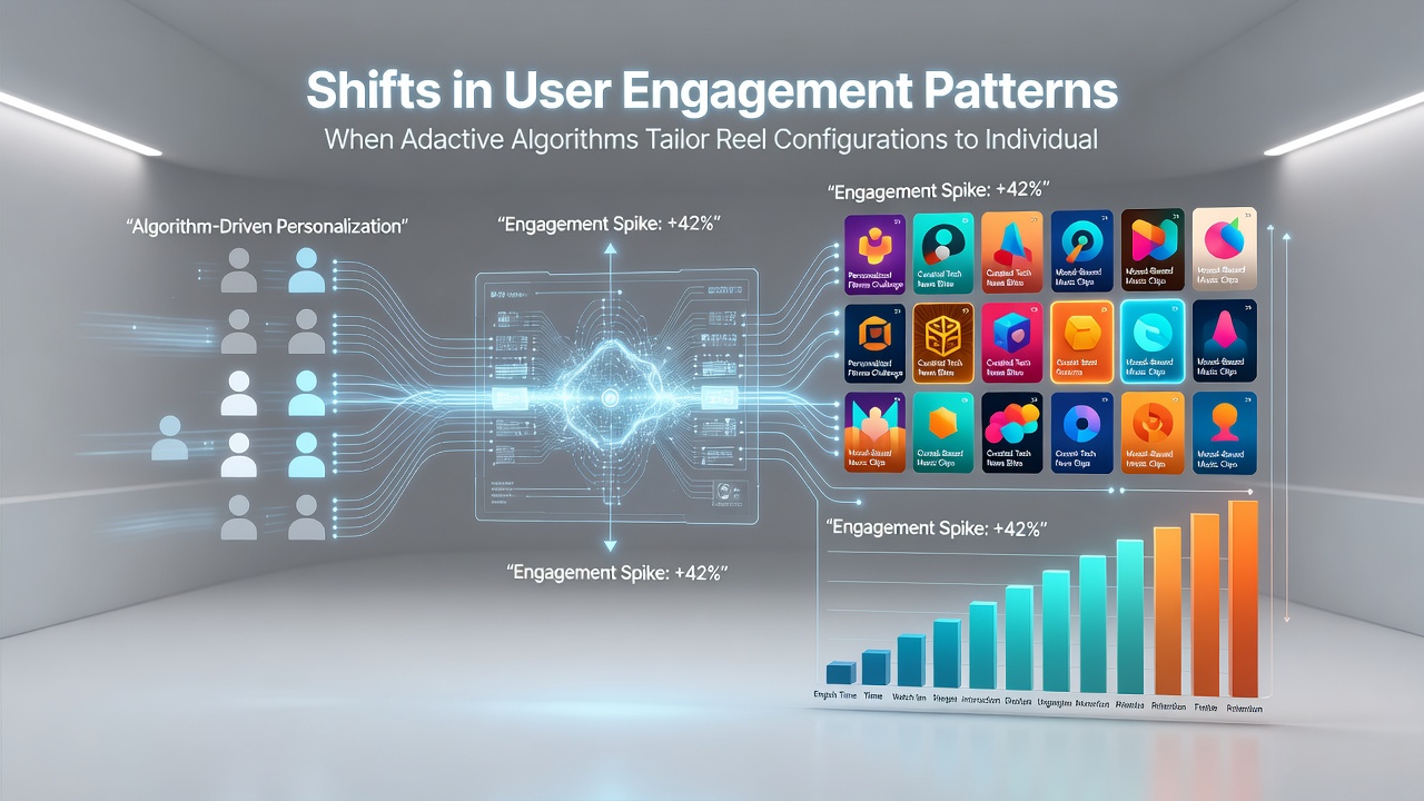 Data visualization showing user engagement patterns before and after adaptive reel personalization in mobile slots